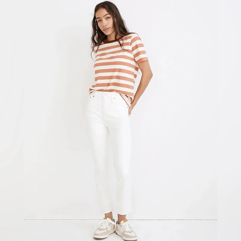 NWT Madewell The Petite Curvy Perfect Vintage Jean in Tile White - Picture 2 of 7
